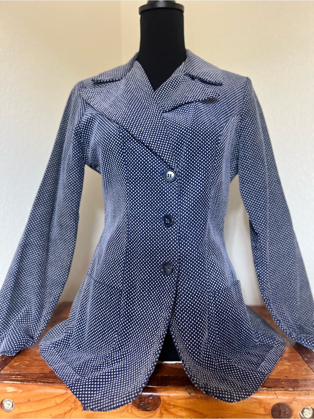 Vintage Polka Dot Tailored Jacket - Classic Women’s C